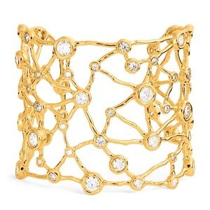 Alexis Bittar Asterales Gold Celestial Wide Cuff Bracelet
